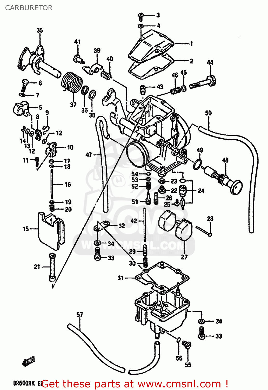 CARBURETOR DR600R 1986 (G) (E02 E04 E16 E18 E21 E22 E24 E25 E34)