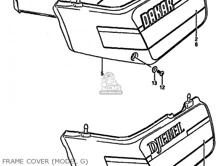 FRAME COVER (MODEL G) - DR600R 1986 (G) (E02 E04 E16 E18 E21 E22 E24 E25 E34)