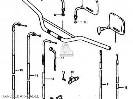 HANDLEBAR-CABLE - DR600R 1986 (G) (E02 E04 E16 E18 E21 E22 E24 E25 E34)