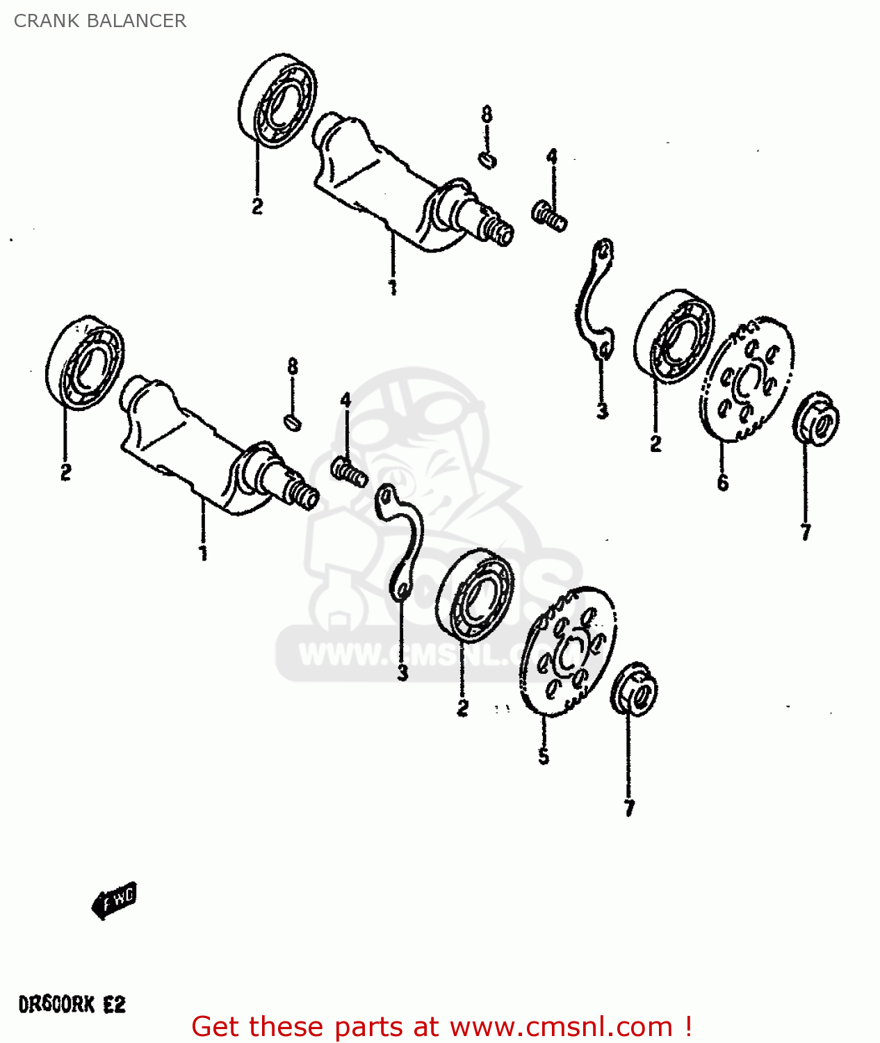 CRANK BALANCER DR600R 1987 (H) (E02 E04 E06 E15 E16 E17 E18 E22 E24 E25 E34 E53