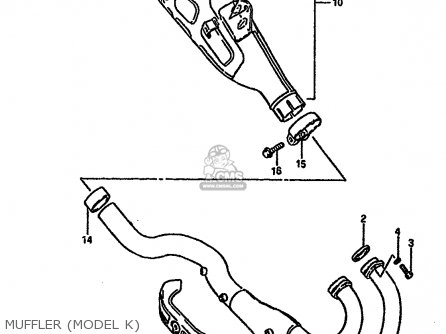 MUFFLER (MODEL K) - DR600R 1987 (H) (E02 E04 E06 E15 E16 E17 E18 E22 E24 E25 E34 E53