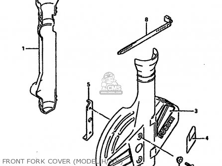 FRONT FORK COVER (MODEL H/J/K) - DR600R 1987 (H) (E02 E04 E06 E15 E16 E17 E18 E22 E24 E25 E34 E53
