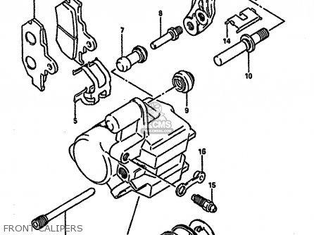 FRONT CALIPERS - DR600R 1988 (J) (E02 E04 E06 E15 E16 E17 E18 E22 E24 E25 E34 E53