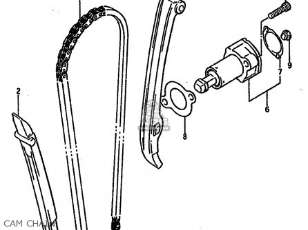 CAM CHAIN - DR600R 1988 (J) (E02 E04 E06 E15 E16 E17 E18 E22 E24 E25 E34 E53