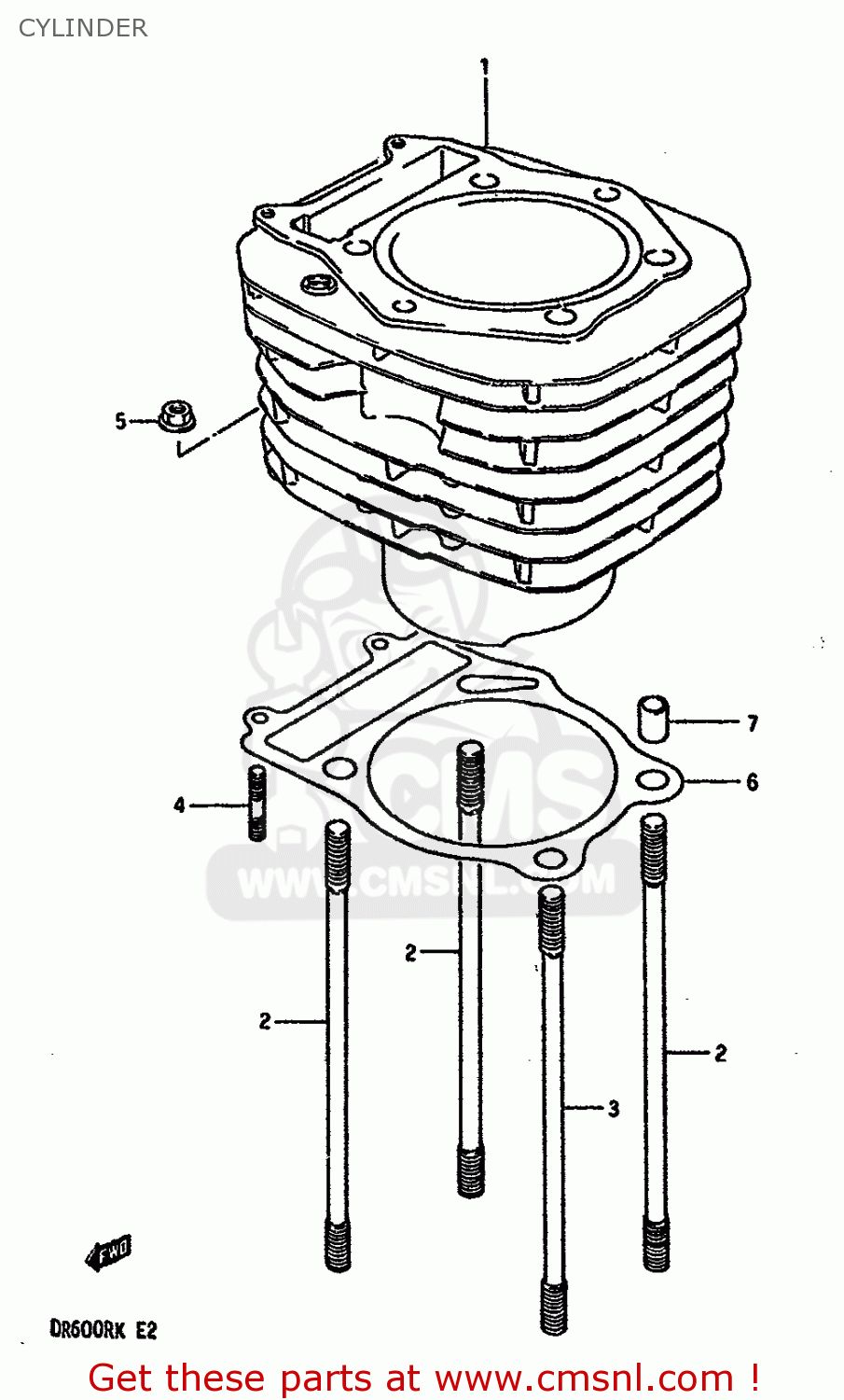 CYLINDER DR600R1989 (K)