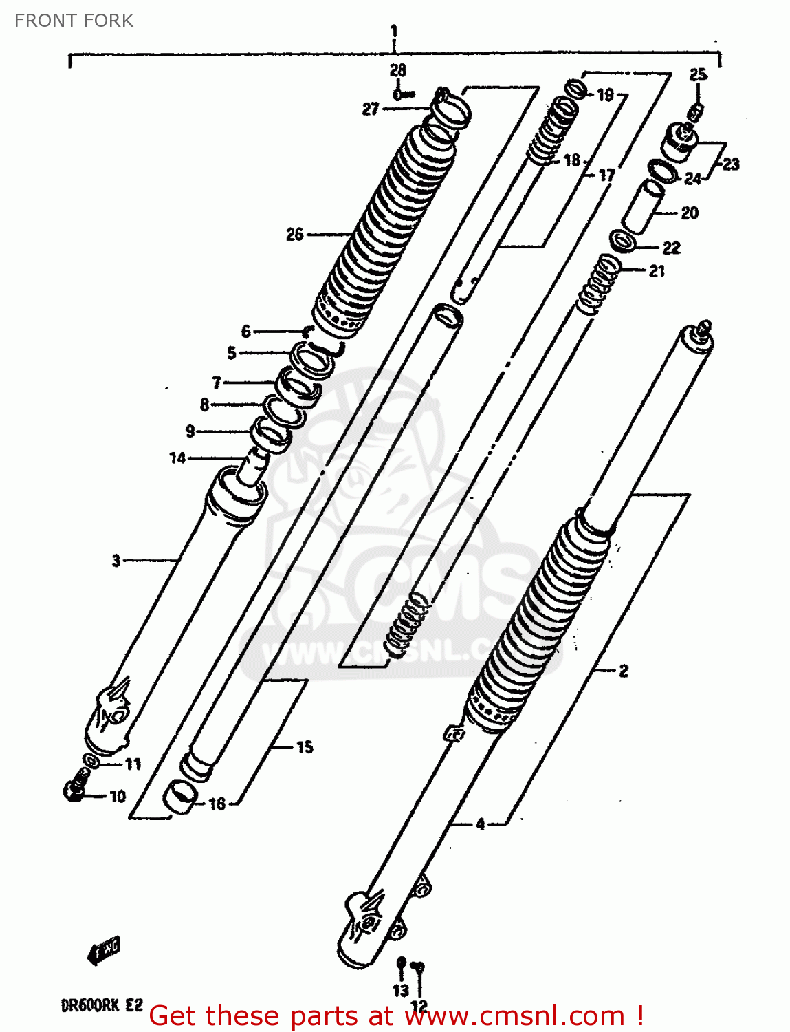 FRONT FORK DR600R1989 (K)