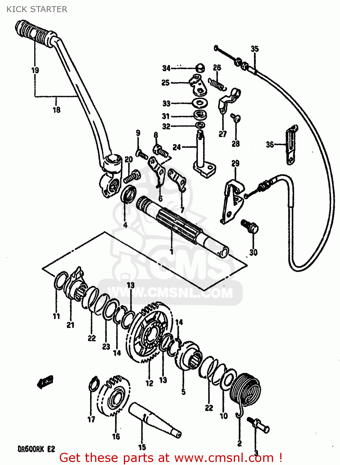 KICK STARTER DR600RU 1987 (H)