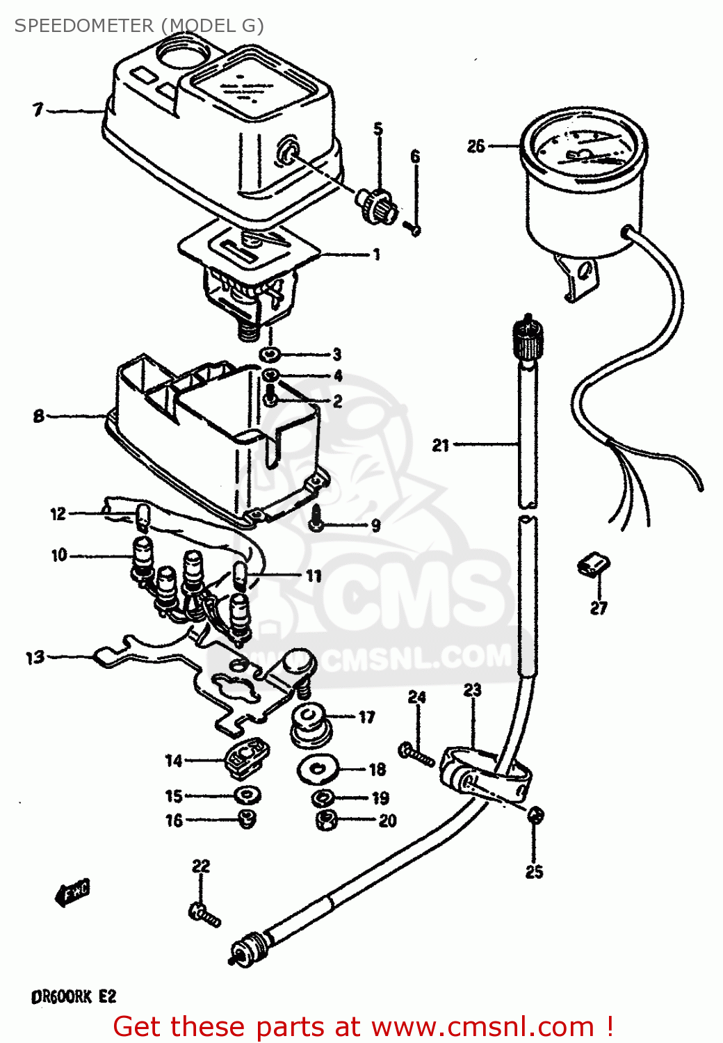 SPEEDOMETER (MODEL G) DR600RU 1987 (H)