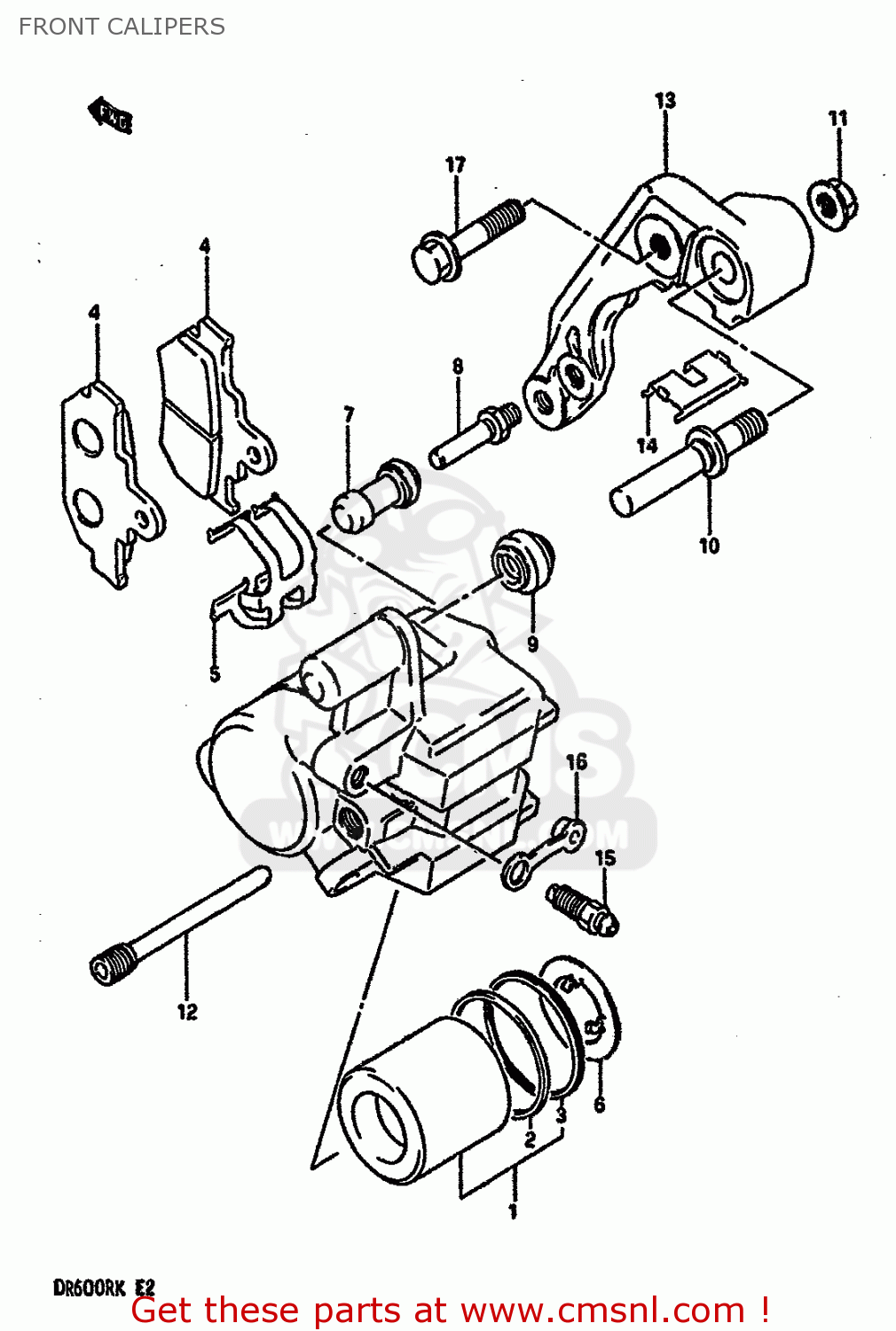 FRONT CALIPERS DR600RU 1987 (H)