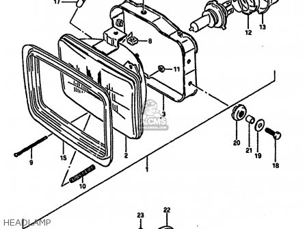 HEADLAMP - DR600RU 1987 (H)