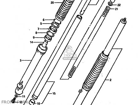 FRONT FORK - DR600RU 1987 (H)