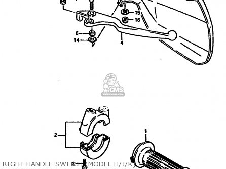 RIGHT HANDLE SWITCH (MODEL H/J/K) - DR600RU 1987 (H)