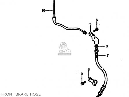FRONT BRAKE HOSE - DR600RU 1987 (H)