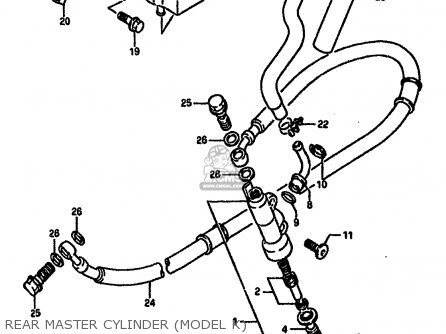 REAR MASTER CYLINDER (MODEL K) - DR600RU 1987 (H)