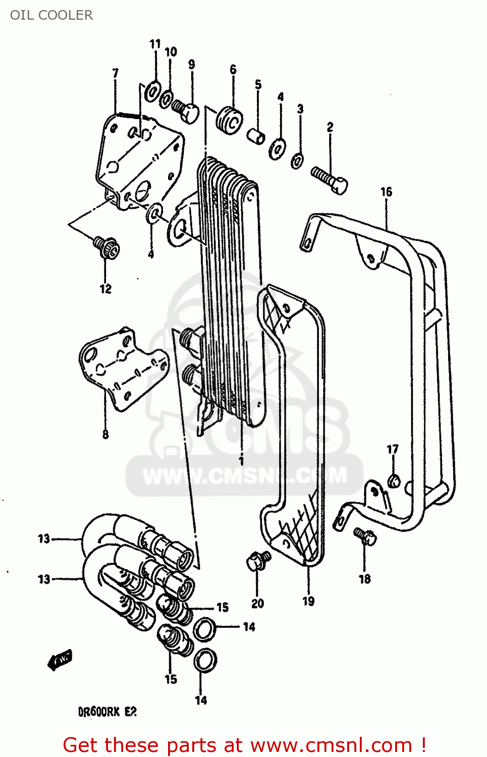 OIL COOLER DR600RU 1988 (J)
