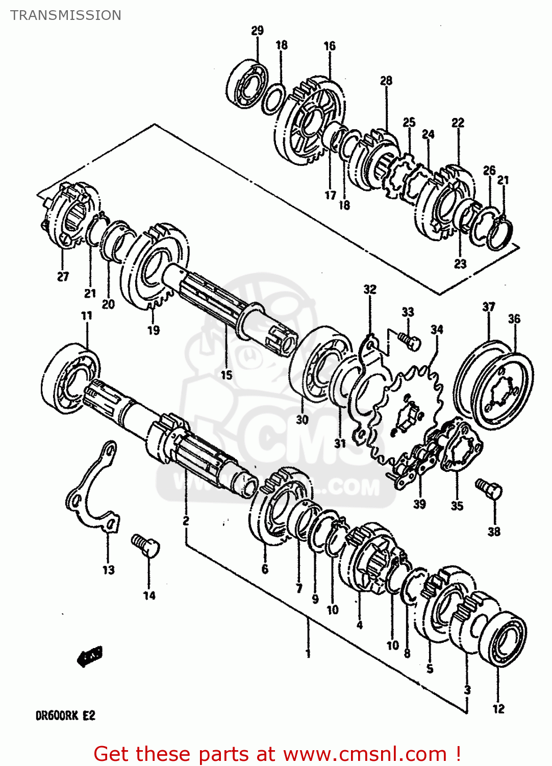 TRANSMISSION DR600RU 1988 (J)