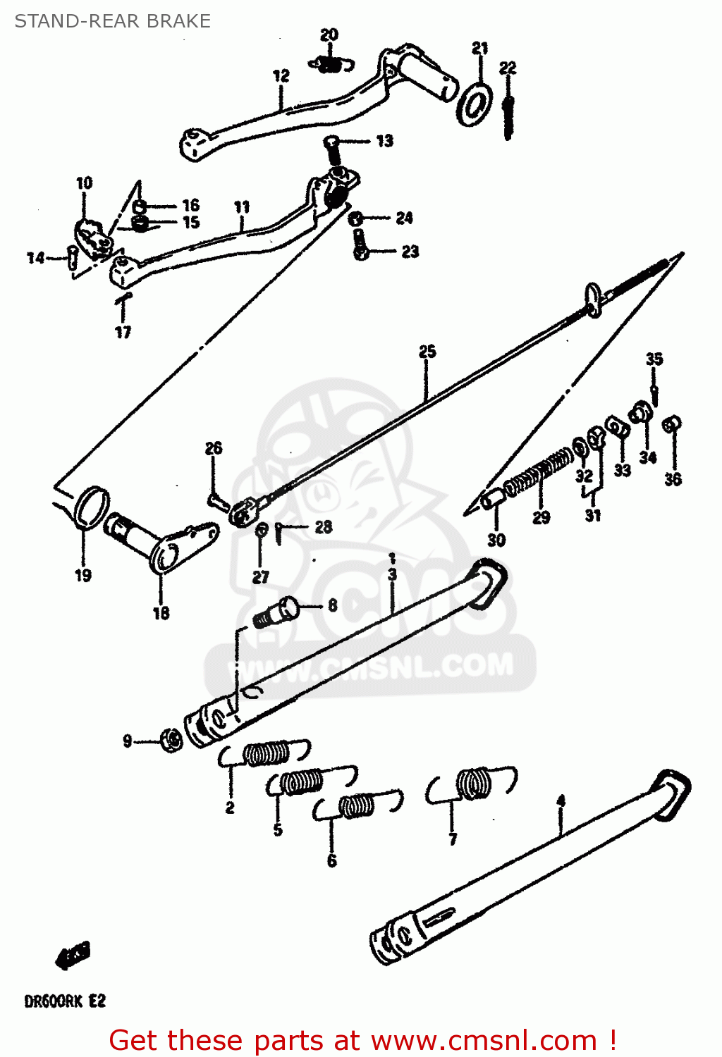 STAND-REAR BRAKE DR600RU 1988 (J)