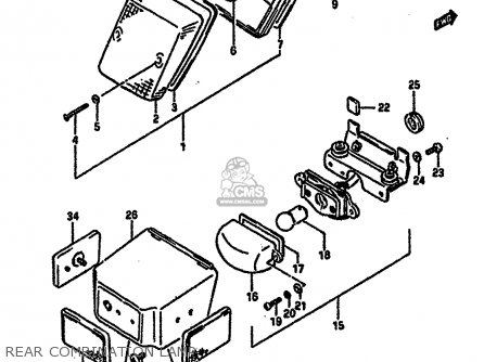 REAR COMBINATION LAMP - DR600RU 1988 (J)