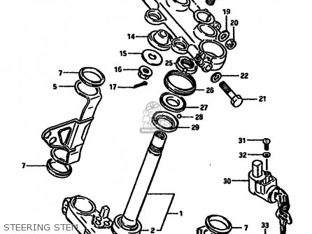 STEERING STEM - DR600RU 1988 (J)