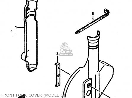 FRONT FORK COVER (MODEL G) - DR600RU 1988 (J)