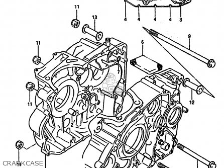 CRANKCASE - DR600RU 1988 (J)