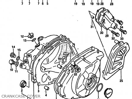 CRANKCASE COVER - DR600RU 1988 (J)