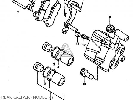 REAR CALIPER (MODEL K) - DR600RU 1988 (J)