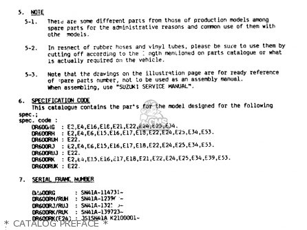 * CATALOG PREFACE * - DR600RU 1988 (J)