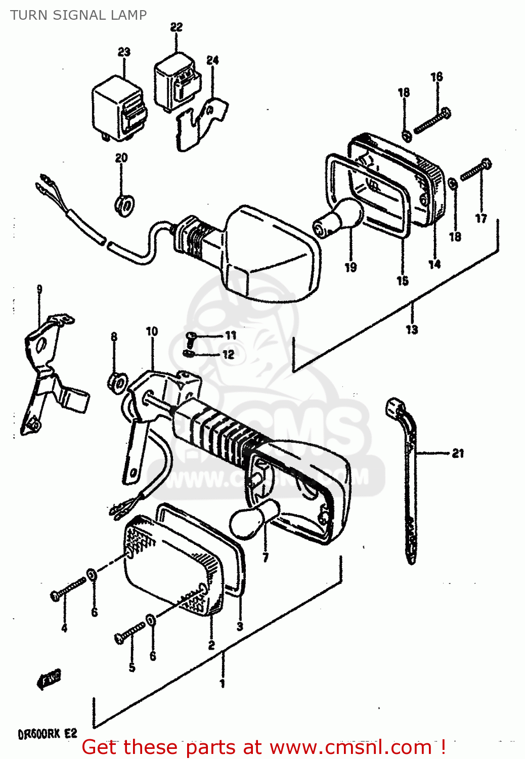 TURN SIGNAL LAMP DR600RU 1989 (K)