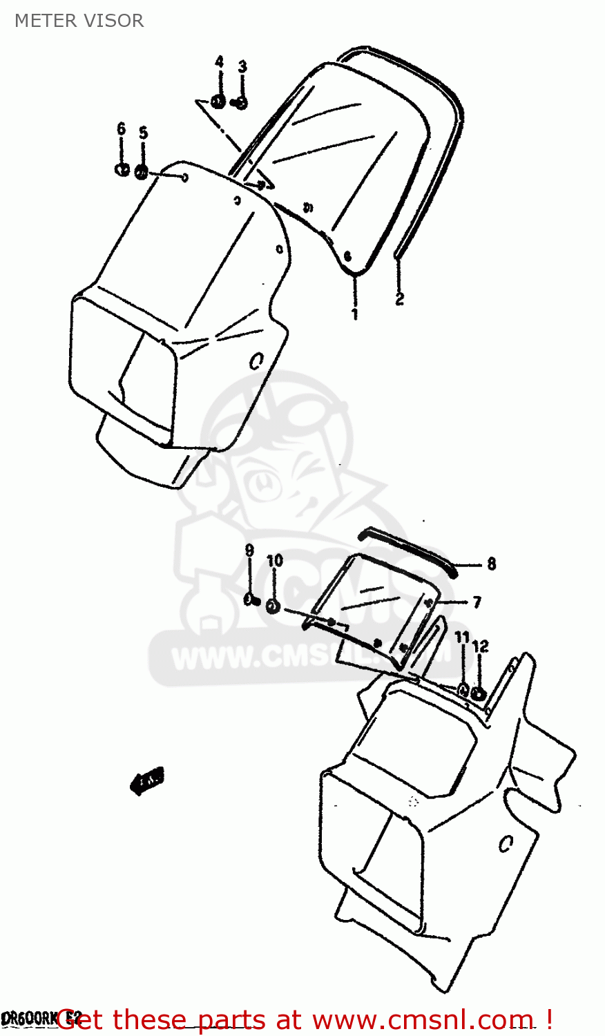 METER VISOR DR600RU 1989 (K)