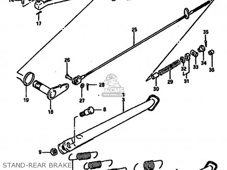 STAND-REAR BRAKE - DR600RU 1989 (K)