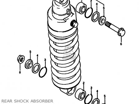 REAR SHOCK ABSORBER - DR600RU 1989 (K)