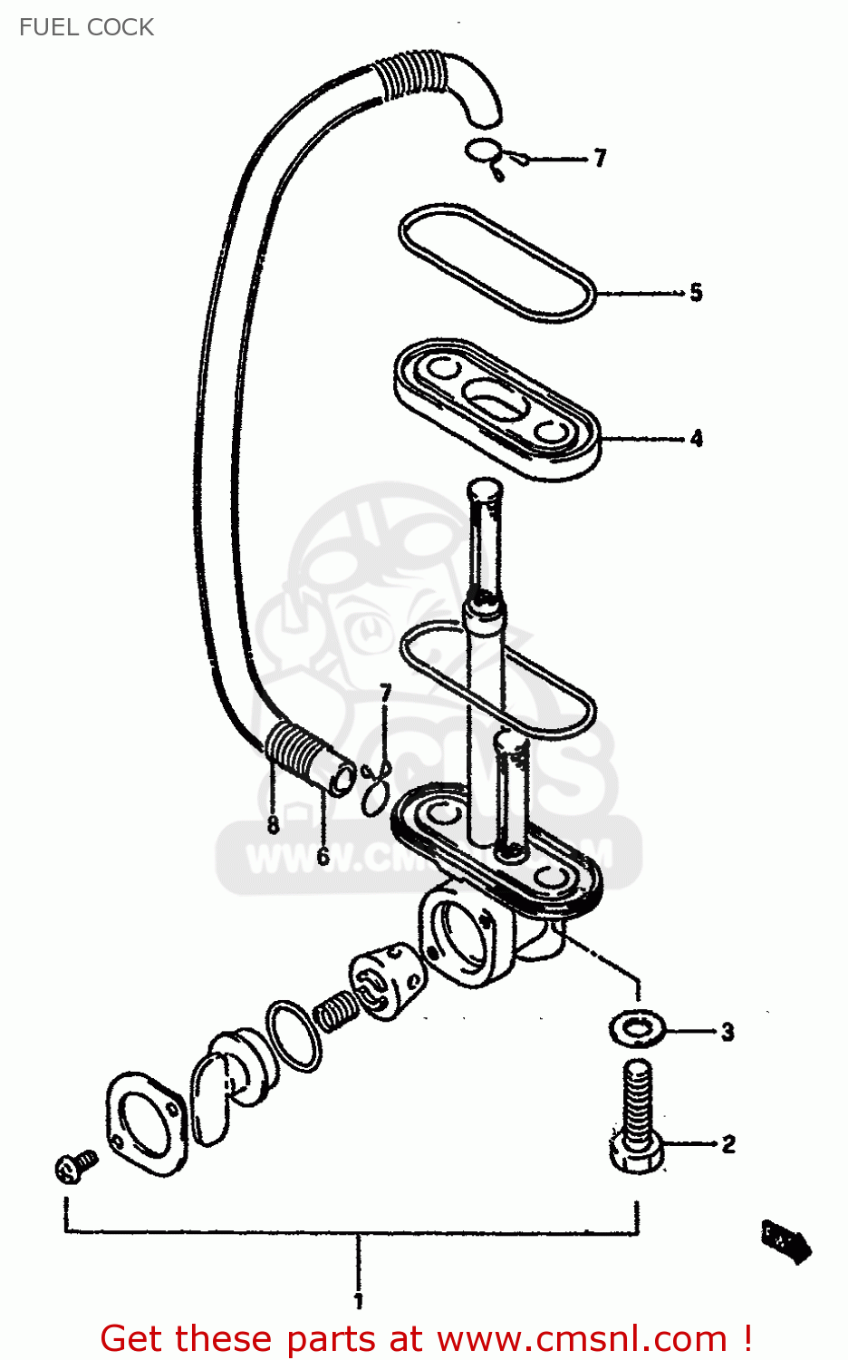 FUEL COCK DR600S 1985 (F) (E01 E02 E04 E06 E15 E16 E17 E18 E21 E22 E24 E25