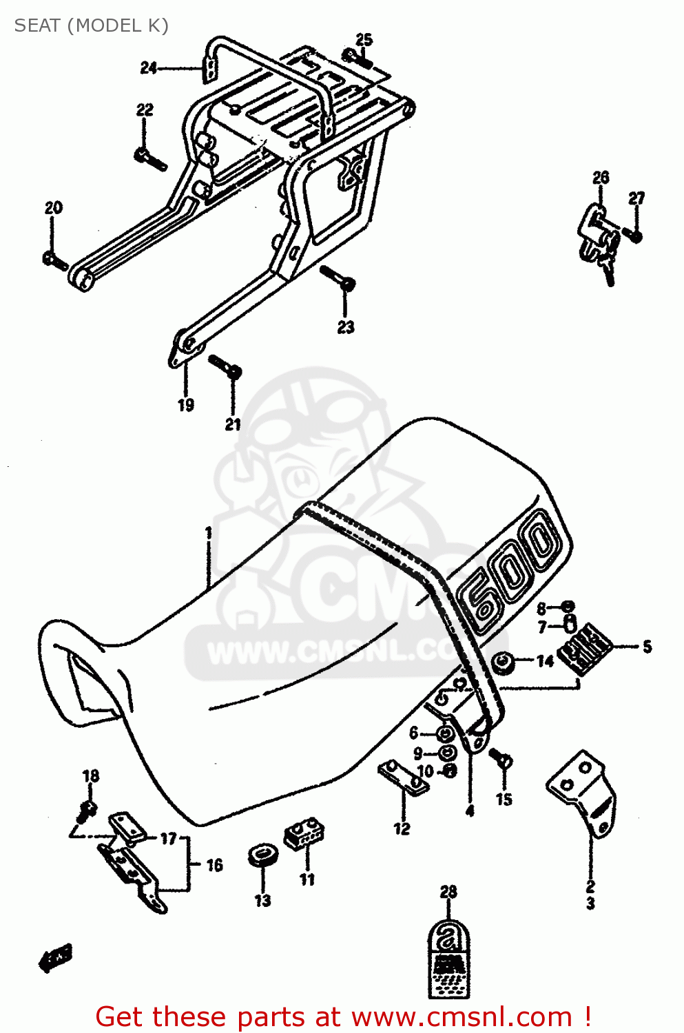 SEAT (MODEL K) DR600S 1985 (F) (E01 E02 E04 E06 E15 E16 E17 E18 E21 E22 E24 E25