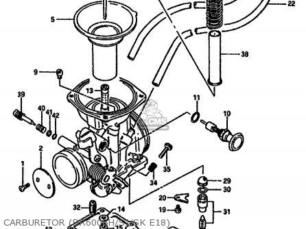 CARBURETOR (DR600SH/SJ/SK E18) - DR600S 1985 (F) (E01 E02 E04 E06 E15 E16 E17 E18 E21 E22 E24 E25