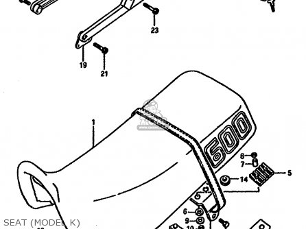 SEAT (MODEL K) - DR600S 1985 (F) (E01 E02 E04 E06 E15 E16 E17 E18 E21 E22 E24 E25