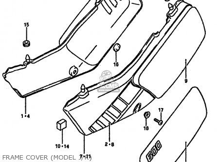 FRAME COVER (MODEL J/K) - DR600S 1985 (F) (E01 E02 E04 E06 E15 E16 E17 E18 E21 E22 E24 E25