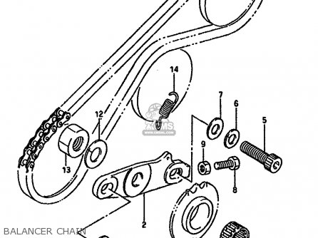BALANCER CHAIN - DR600S 1985 (F) (E01 E02 E04 E06 E15 E16 E17 E18 E21 E22 E24 E25