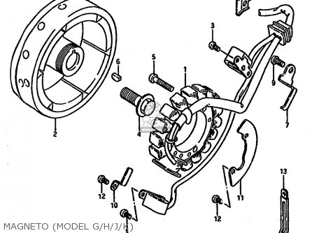 MAGNETO (MODEL G/H/J/K) - DR600S 1986 (G) (E01 E02 E04 E15 E16 E17 E18 E21 E22 E24 E25 E34