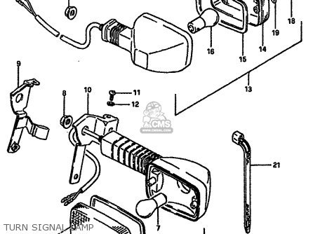 TURN SIGNAL LAMP - DR600S 1986 (G) (E01 E02 E04 E15 E16 E17 E18 E21 E22 E24 E25 E34