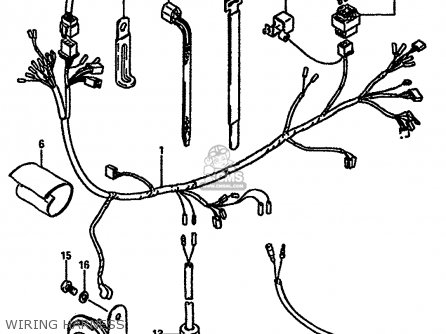 WIRING HARNESS - DR600S 1986 (G) (E01 E02 E04 E15 E16 E17 E18 E21 E22 E24 E25 E34