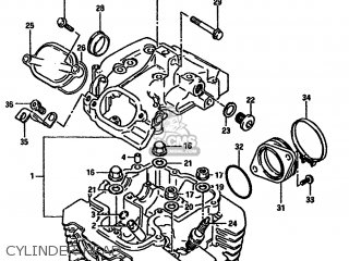 CYLINDER HEAD - DR600S 1987 (H) (E01 E02 E04 E06 E15 E16 E17 E18 E21 E22 E24 E25