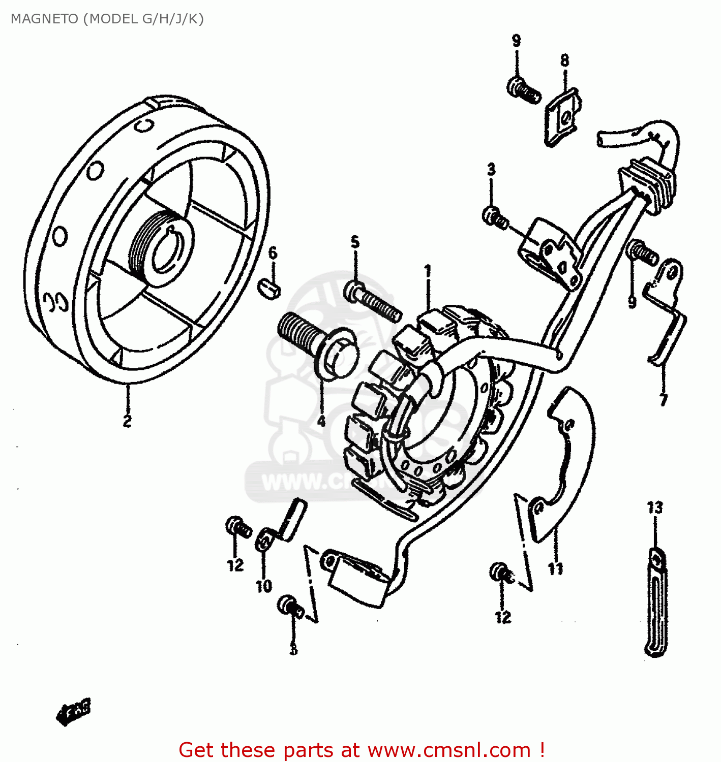 MAGNETO (MODEL G/H/J/K) DR600S 1988 (J) (E02 E04 E15 E16 E17 E18 E21 E22 E34 E53)
