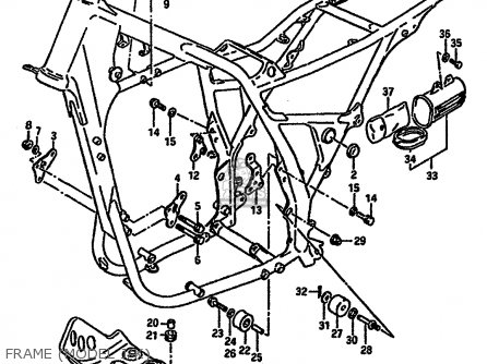 FRAME (MODEL J/K) - DR600S 1988 (J) (E02 E04 E15 E16 E17 E18 E21 E22 E34 E53)