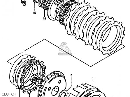 CLUTCH - DR600S 1989 (K) (E02 E04 E15 E16 E17 E18 E21 E22 E25 E34 E39 E53