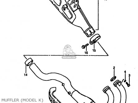MUFFLER (MODEL K) - DR600SU 1985 (F) GERMANY (E22)