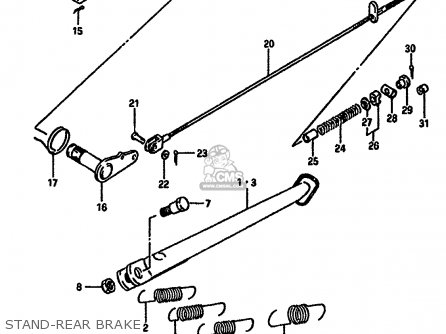 STAND-REAR BRAKE - DR600SU 1985 (F) GERMANY (E22)