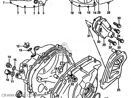 CRANKCASE COVER - DR600SU 1985 (F) GERMANY (E22)