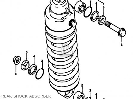 REAR SHOCK ABSORBER - DR600SU 1985 (F) GERMANY (E22)