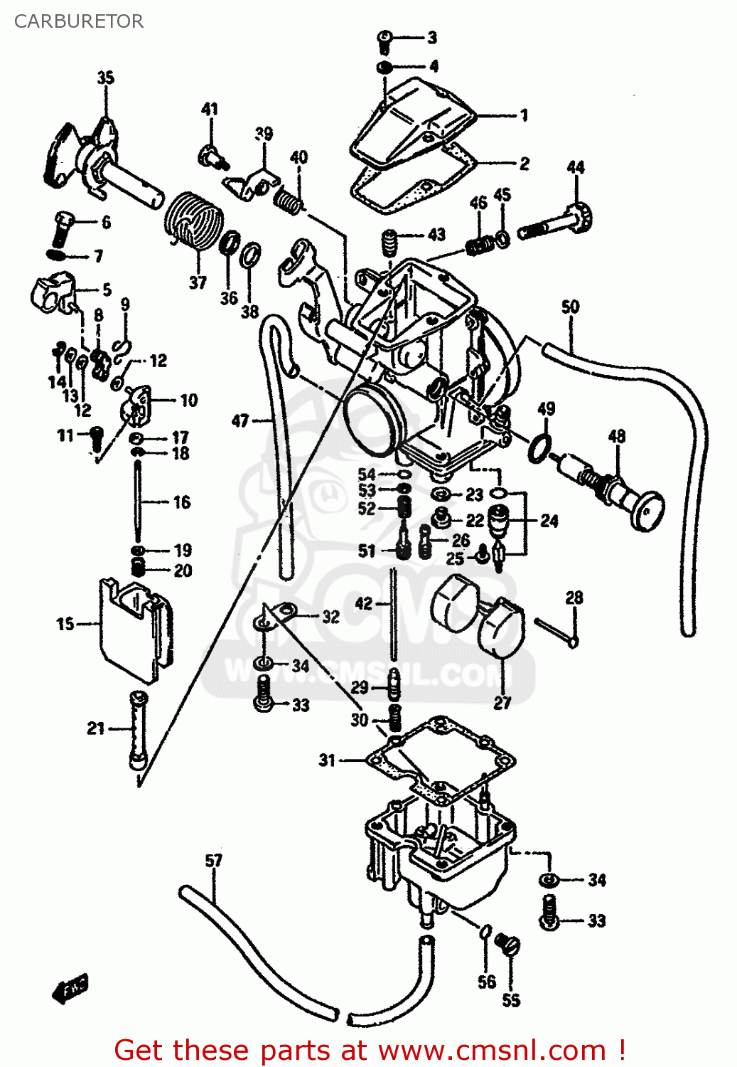 CARBURETOR DR600SU 1986 (G) GERMANY (E22)